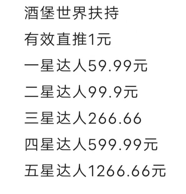 首码酒堡世界，0撸返佣，扶持团队