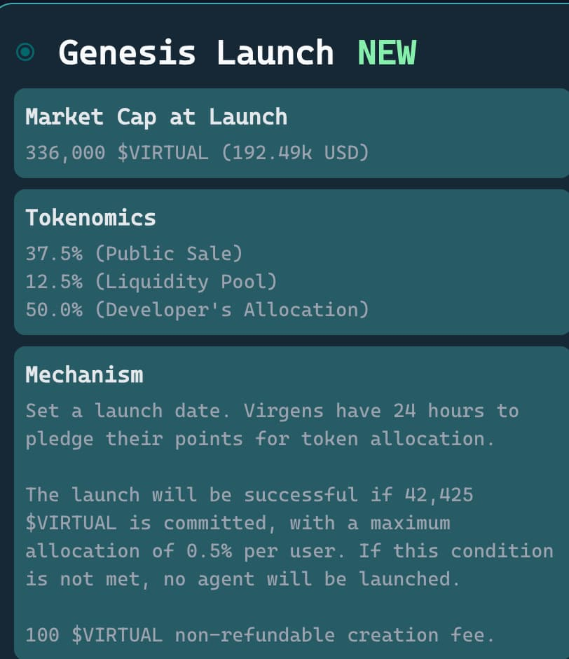 链上狙击手末日？一文读懂Virtuals Protocol新发射机制Genesis