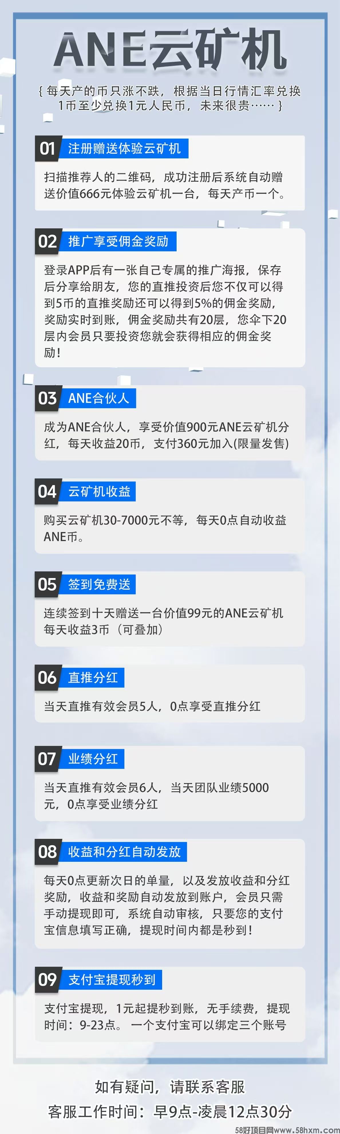 首码【ANE云旷机】注册送666体验云旷机，零撸签到，送旷机，自动挖旷，自动回收，