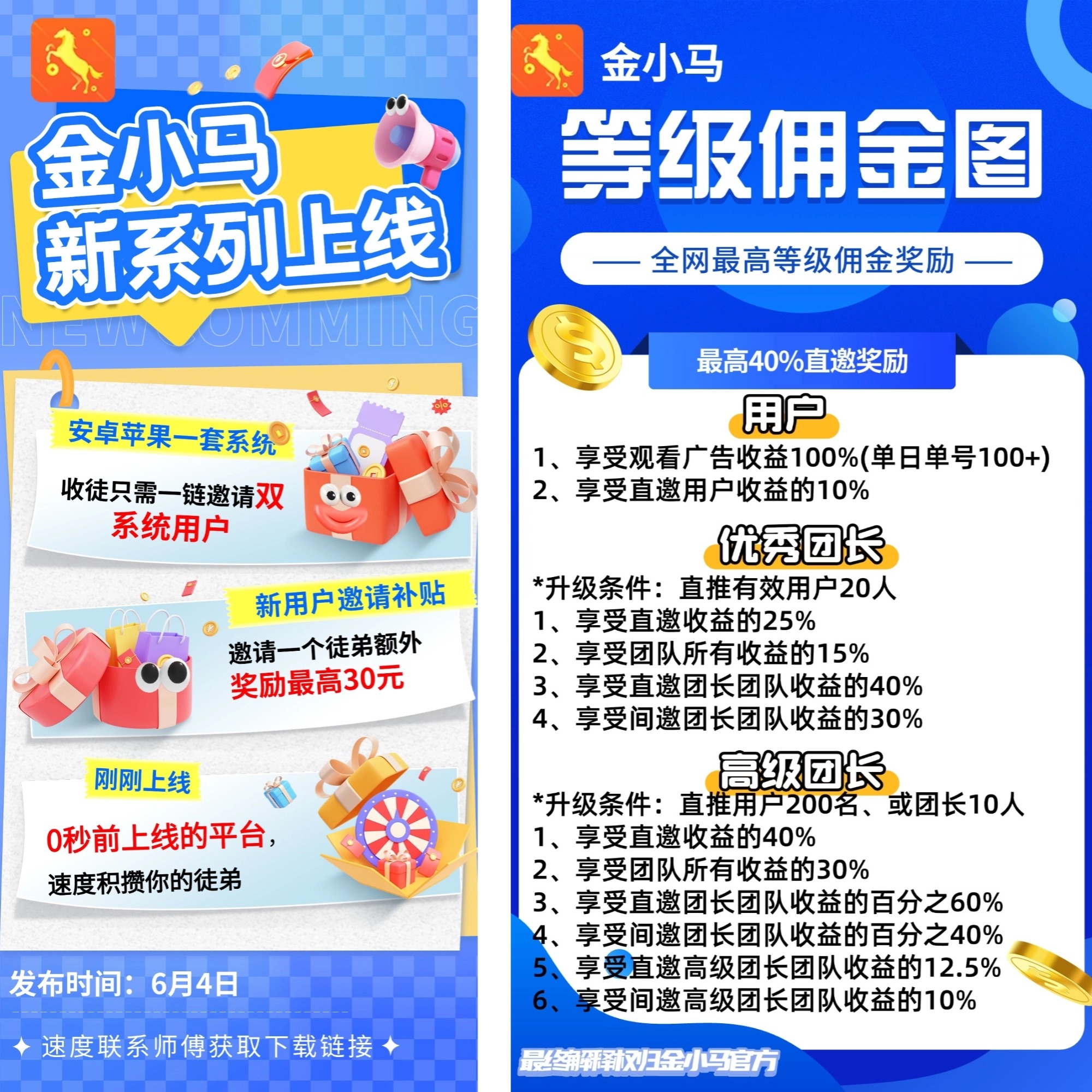 金小马广告神盘，今天上线
