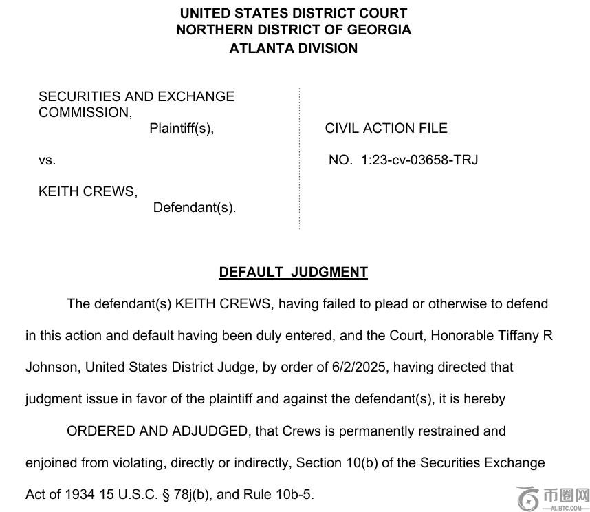 SEC wins $1.1M as crypto conman made ano-show in court